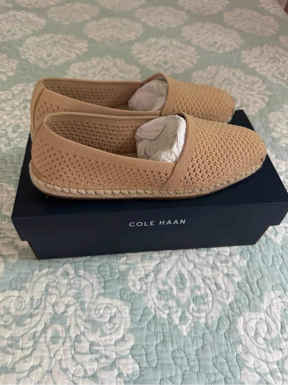 Cole Haan Tan Woven Slip-On Shoe
